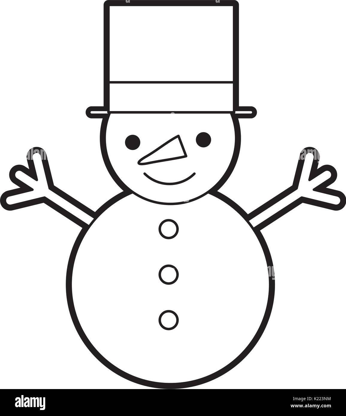 snowman character isolated icon Stock Vector Image & Art - Alamy