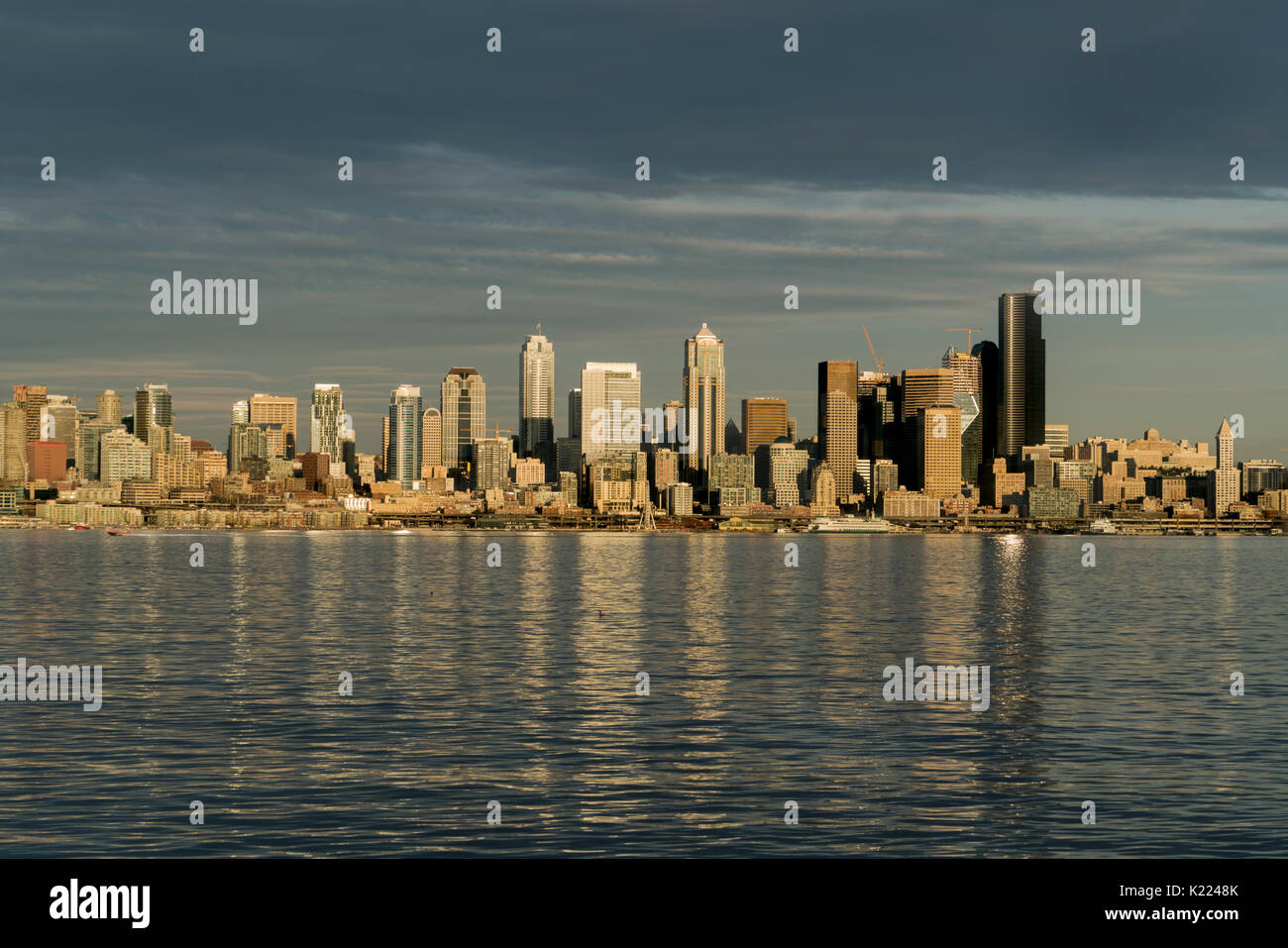 United States, Washington, Seattle, Elliott Bay, Puget Sound Stock Photo