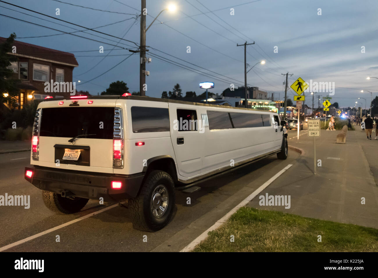 A Hummer stretch limousine Stock Photo