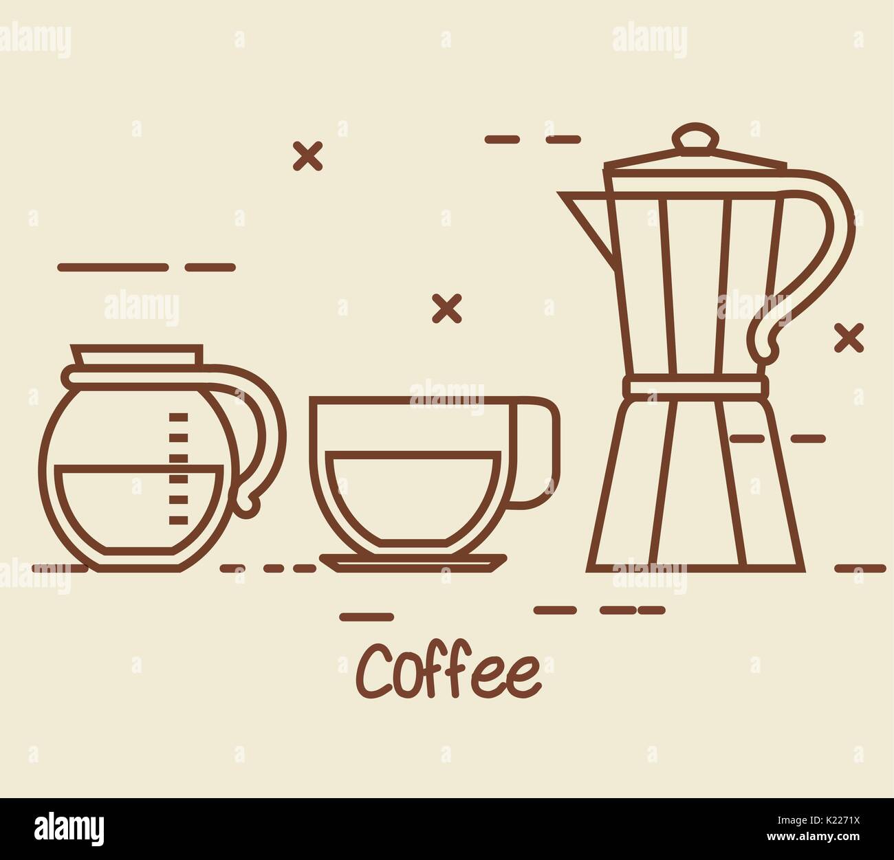 set of coffee elements and accessories concept Stock Vector Image & Art ...