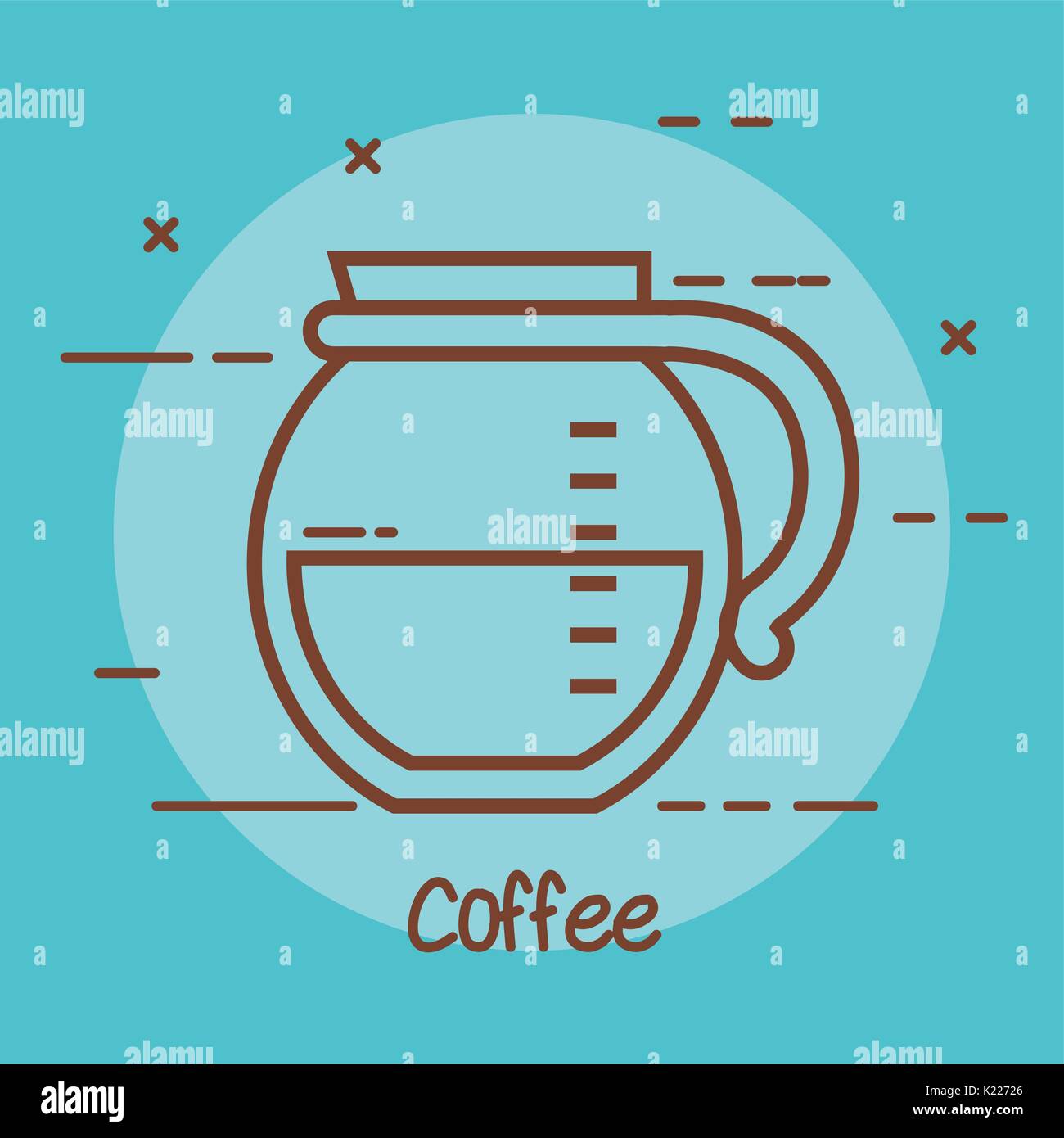 coffee maker glass jar with handle design Stock Vector Image & Art Alamy