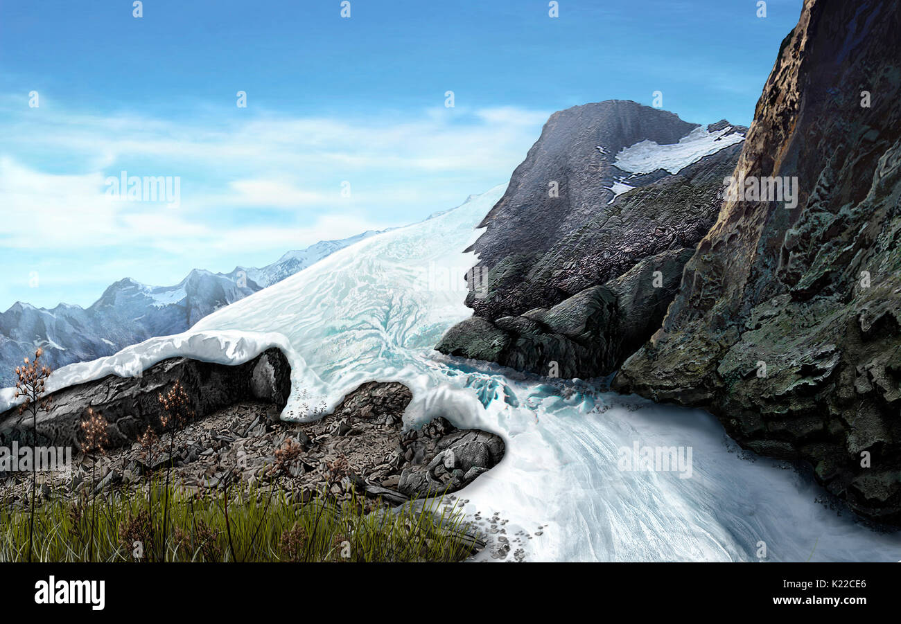 Continental glaciers in greenland hires stock photography and images