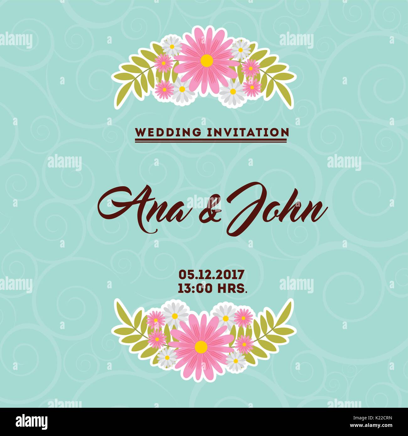 wedding invitation design Stock Vector Image & Art Alamy