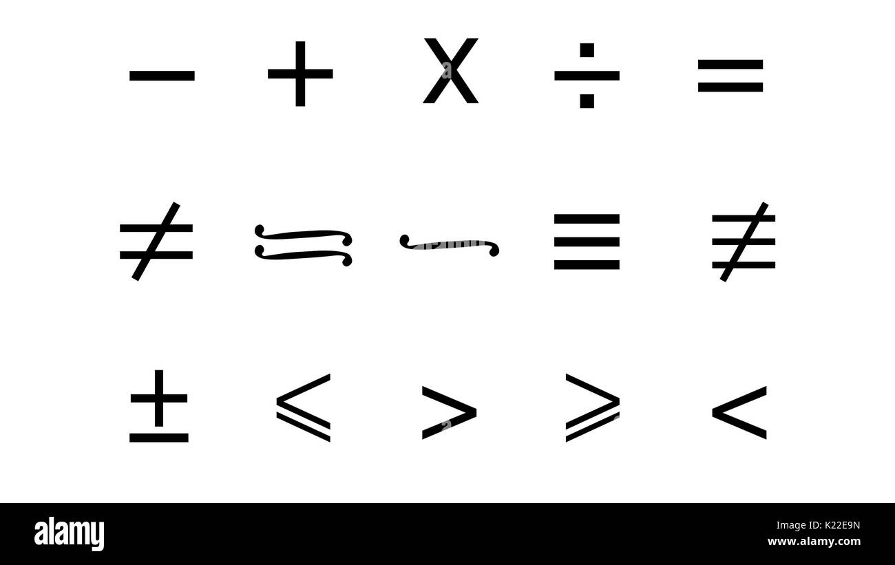 Those are some symbols used in mathematics. Stock Photo