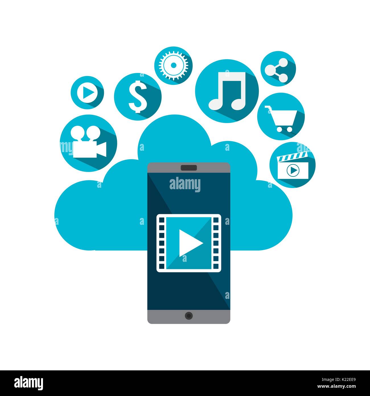 video marketing design  Stock Vector