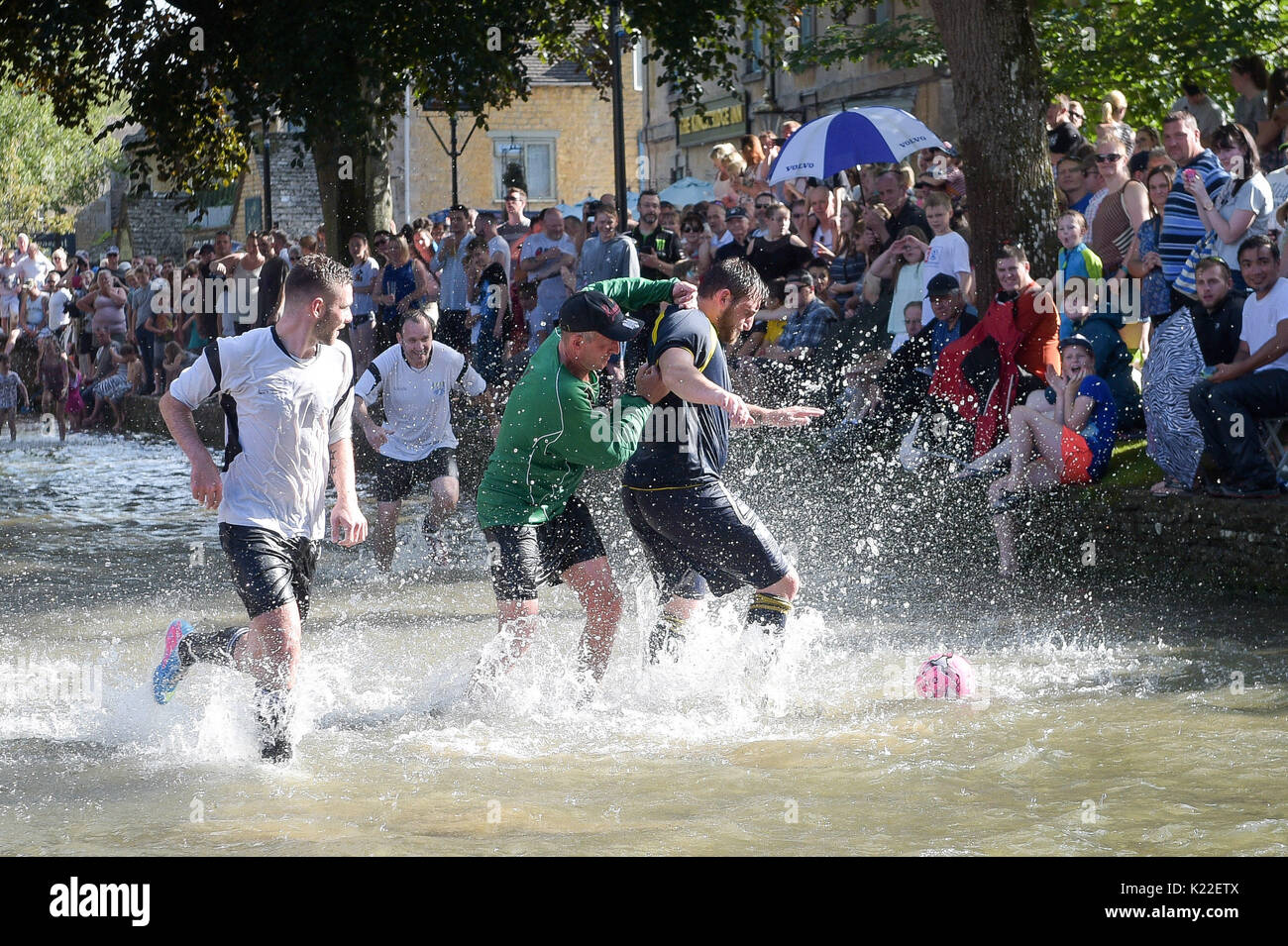Teams from Bourton Rovers play each other in the annual traditional