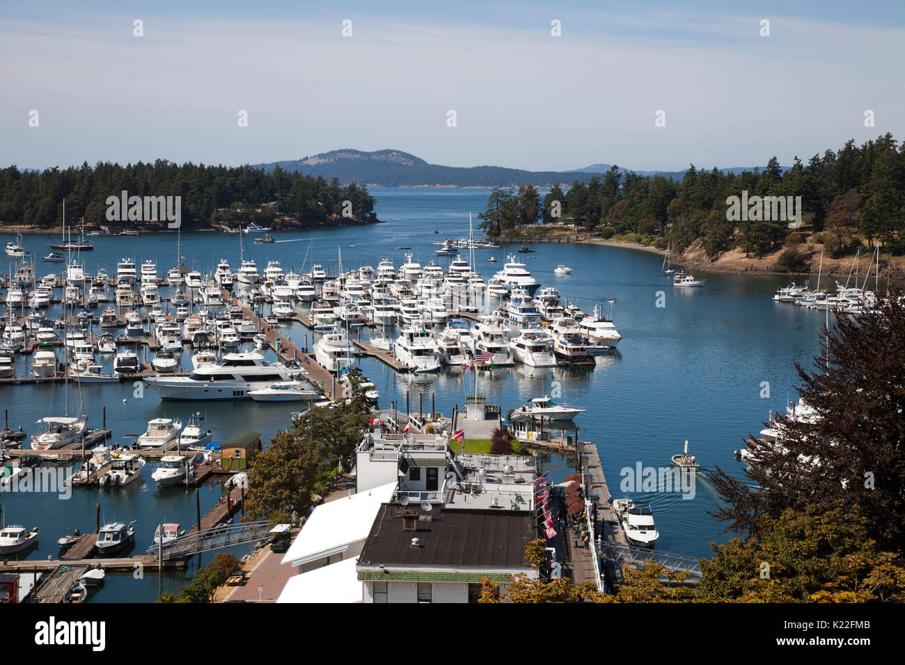 Panoramic view, Roche Harbor, San Juan Island, archipelago of San Juan Islands, State of 