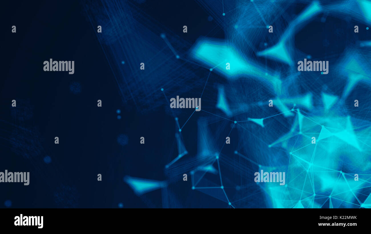 Abstract Polygonal Space Background with Connecting Dots and Lines ...