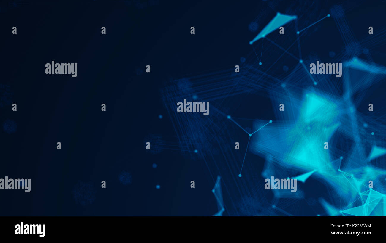 Abstract Polygonal Space Background with Connecting Dots and Lines ...