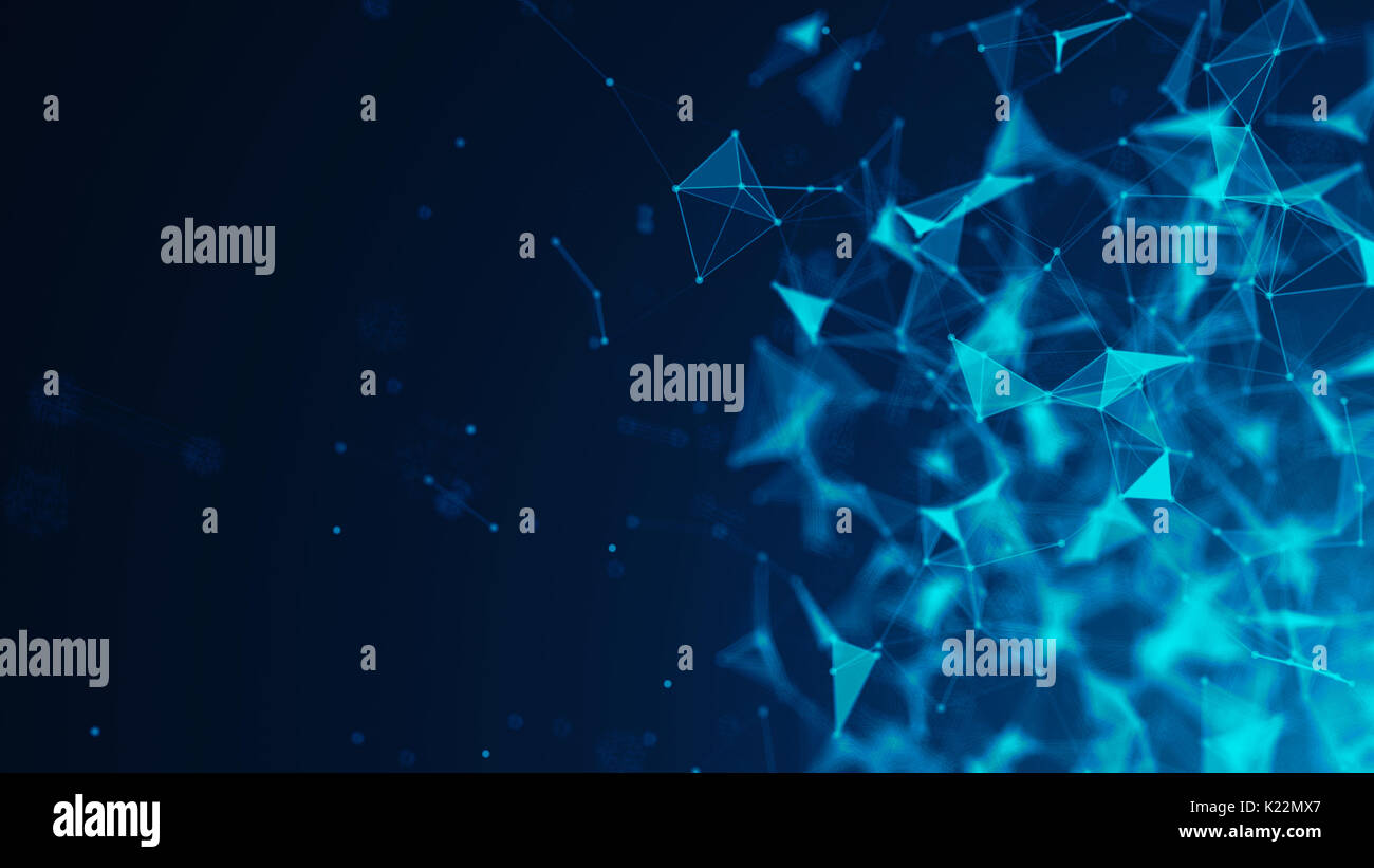 Abstract Polygonal Space Background with Connecting Dots and Lines ...