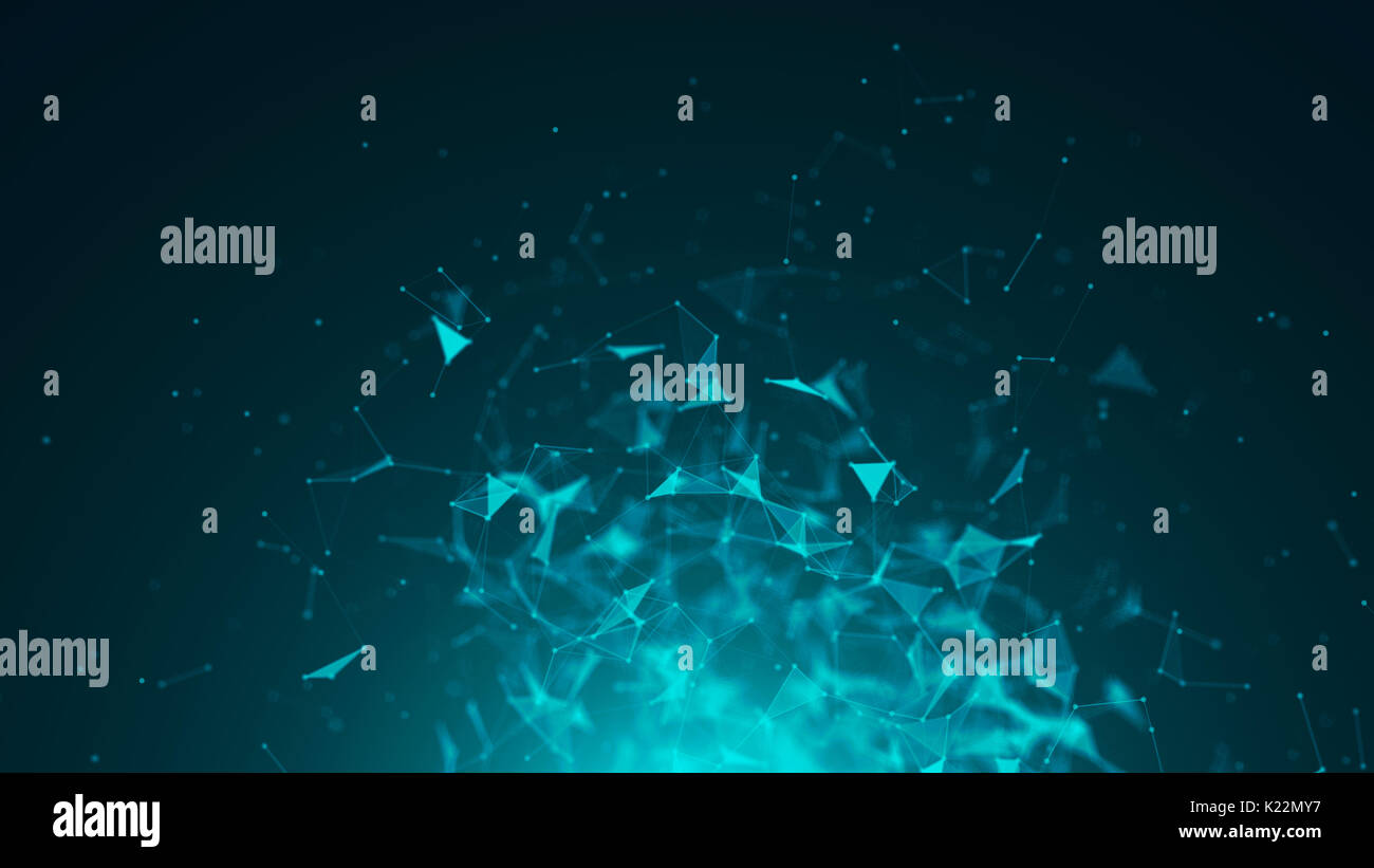 Abstract Polygonal Space Background with Connecting Dots and Lines ...