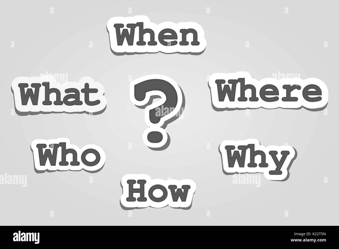 Brainstorming questions why who Stock Vector Images - Alamy