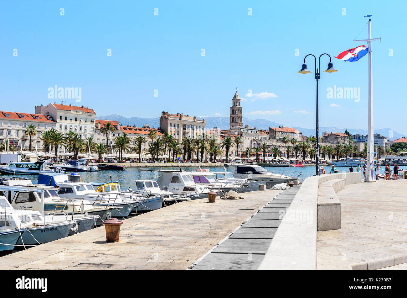 Parking for yachts and boats in Split, Croatia Stock Photo Alamy