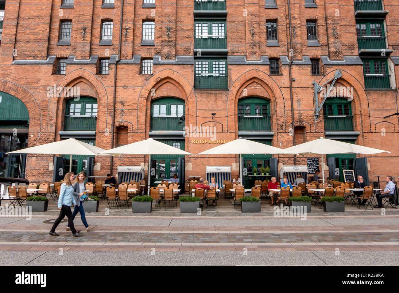 Outdoor cafe in Hamburg, Germany Stock Photo Alamy