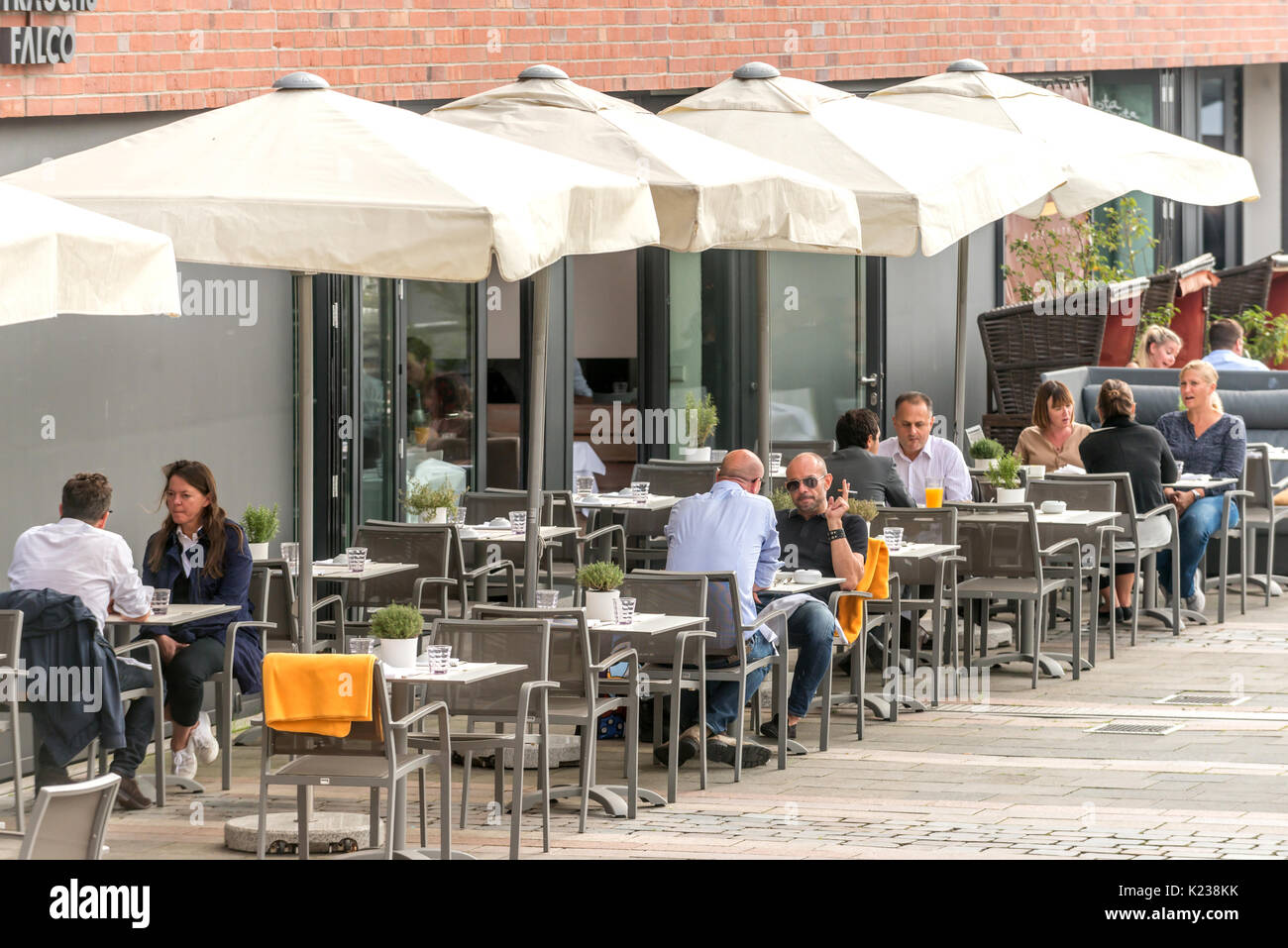 Outdoor cafe in Hamburg, Germany Stock Photo Alamy