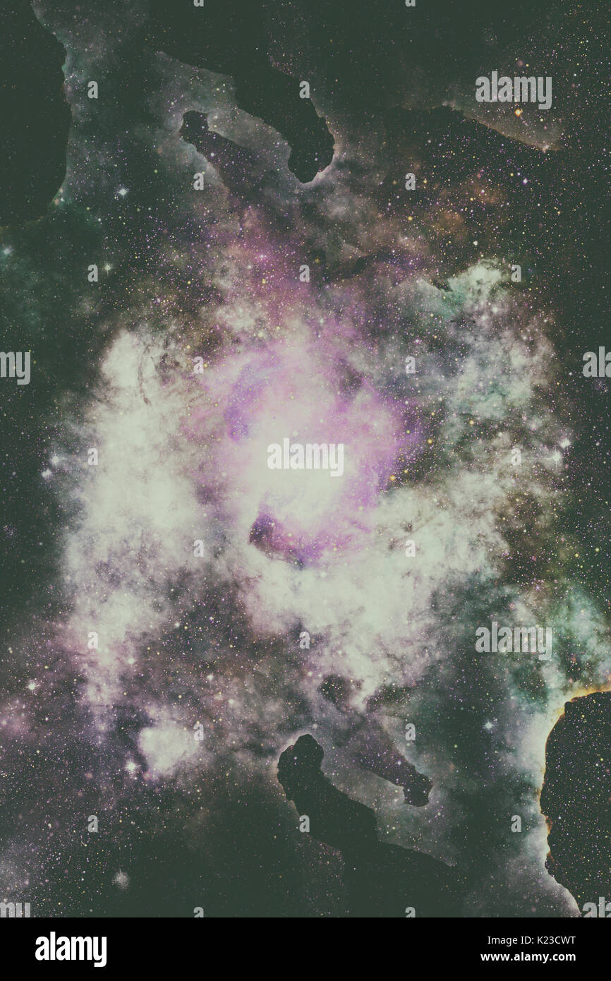 Starry deep outer space - nebula and galaxy Stock Photo - Alamy