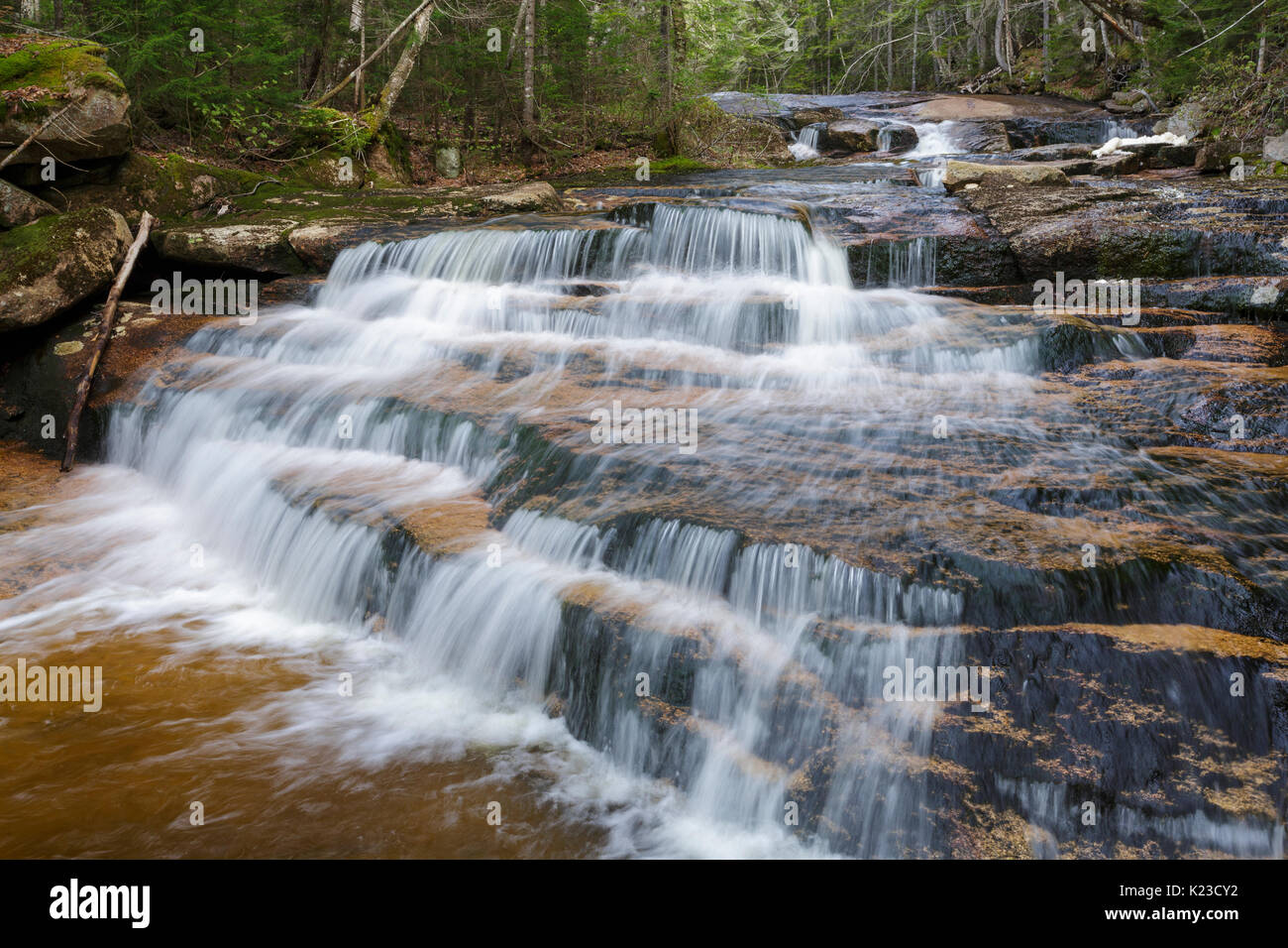 Cascade on Whitehouse Brook in Franconia Notch of Lincoln, New ...