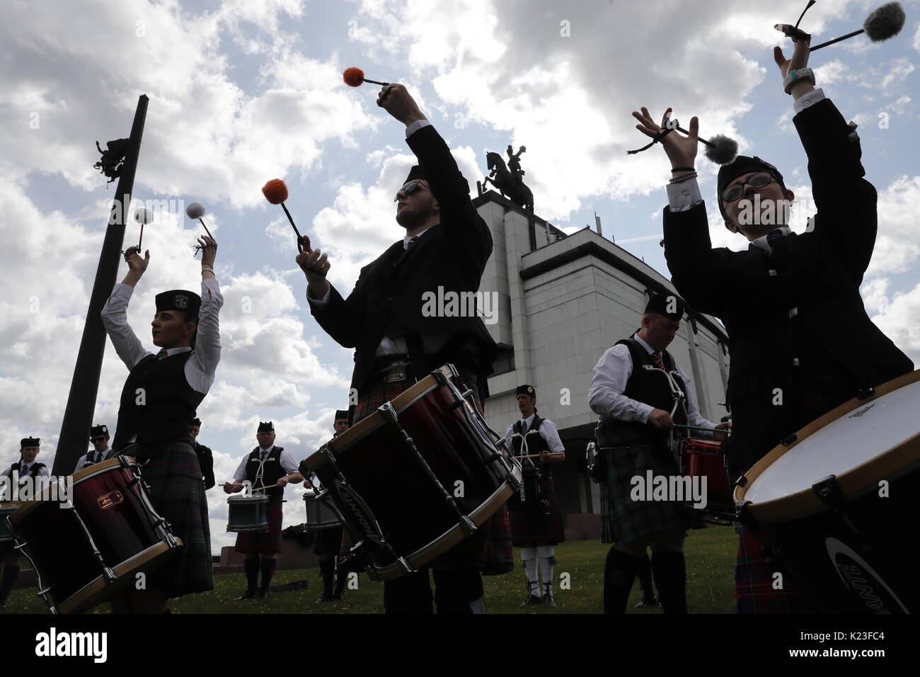 Massed Pipes And Drums Stock Photos & Massed Pipes And Drums Stock