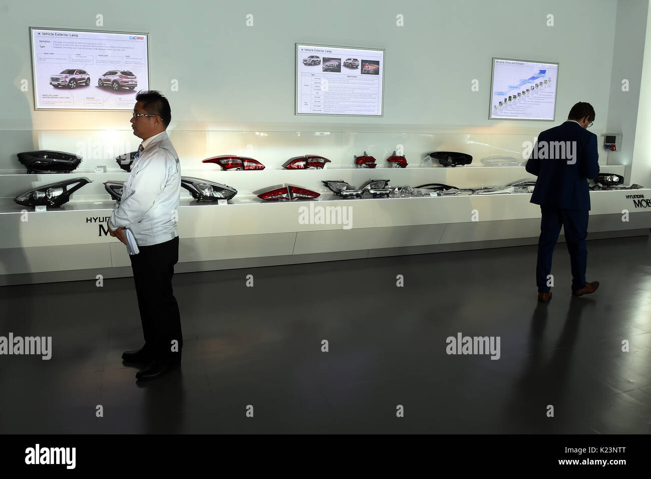 Hyundai Mobis's new headlight production plant is seen in Mosnov, Czech