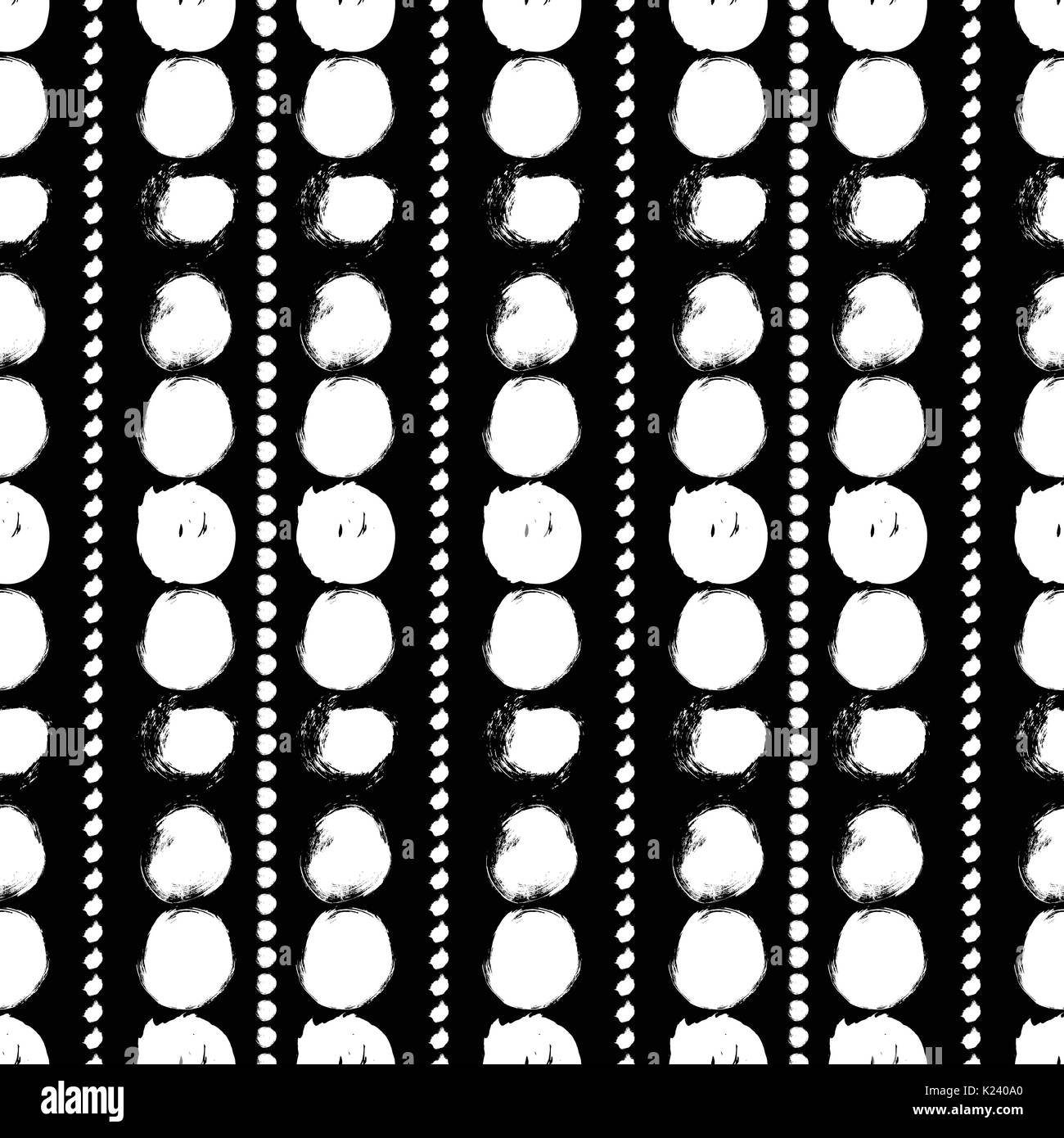 Seamless black and white pattern with circles Stock Vector Image & Art ...