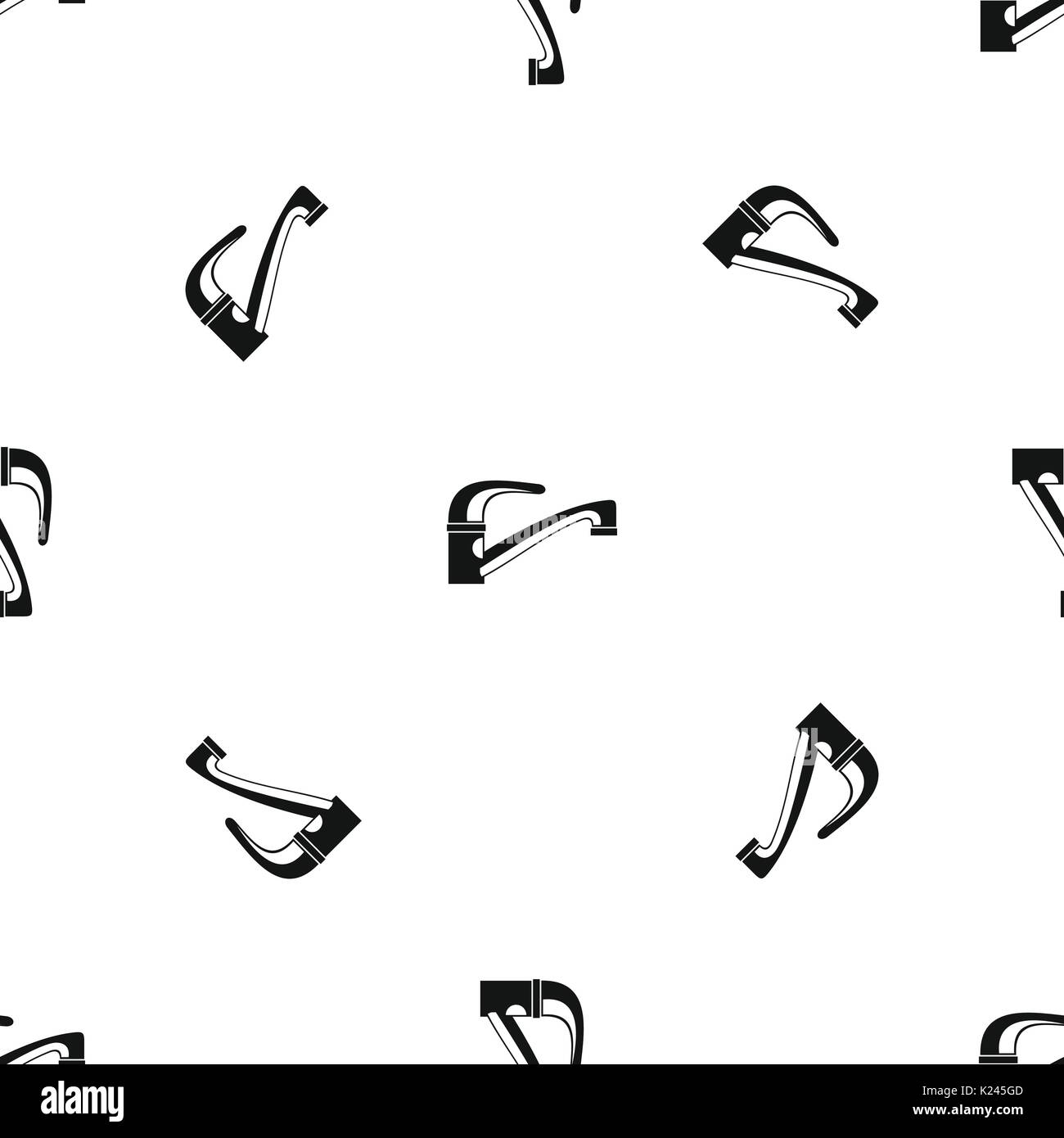 Water tap pattern seamless black Stock Vector