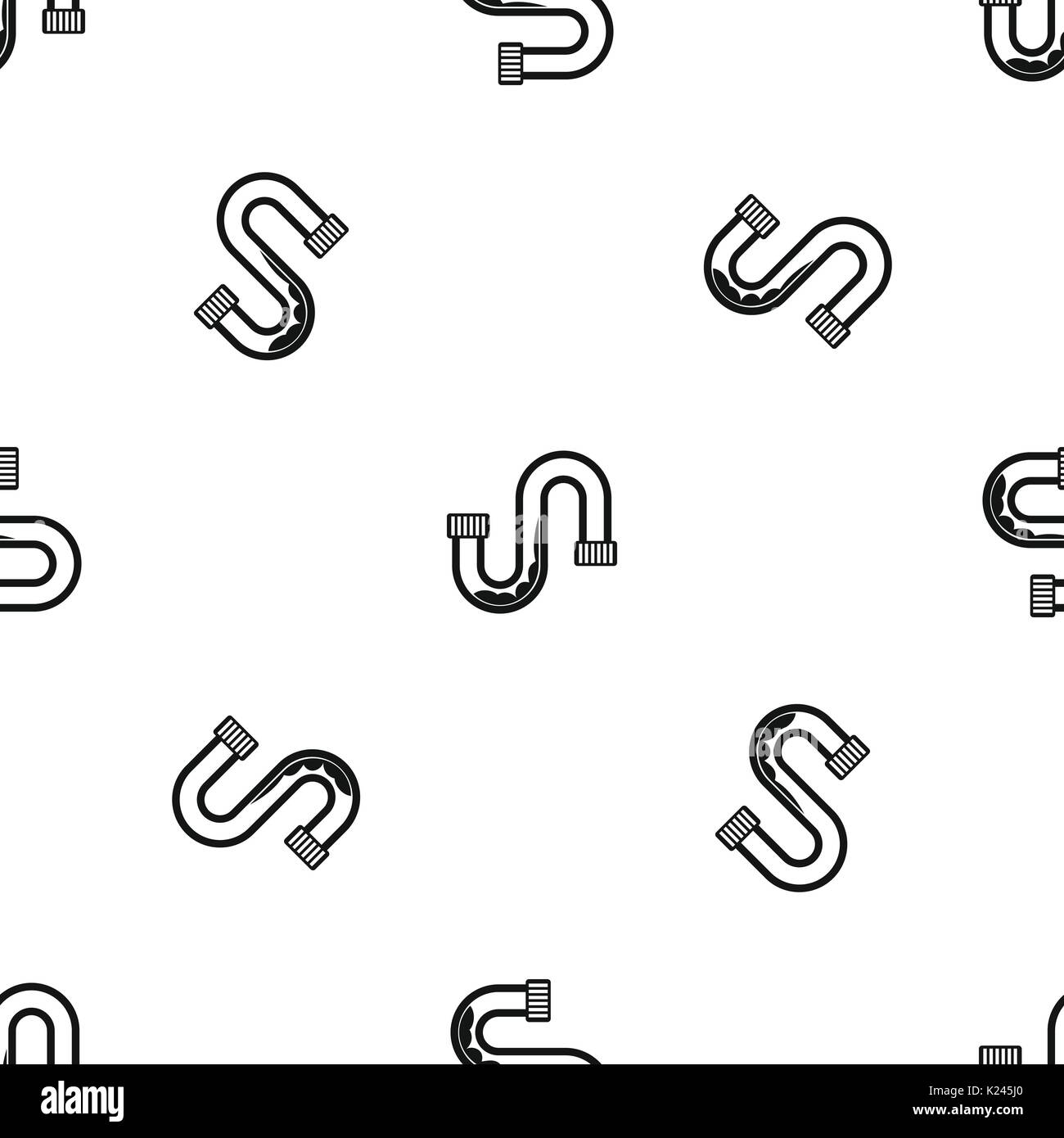 Clog in the pipe pattern seamless black Stock Vector