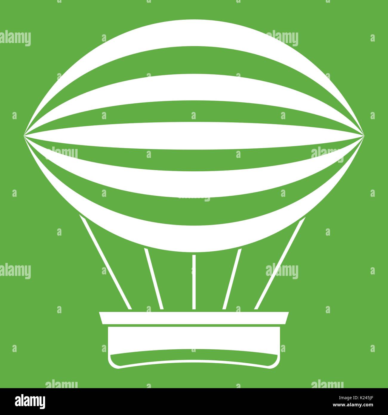 Striped retro hot air balloon icon green Stock Vector Image & Art - Alamy