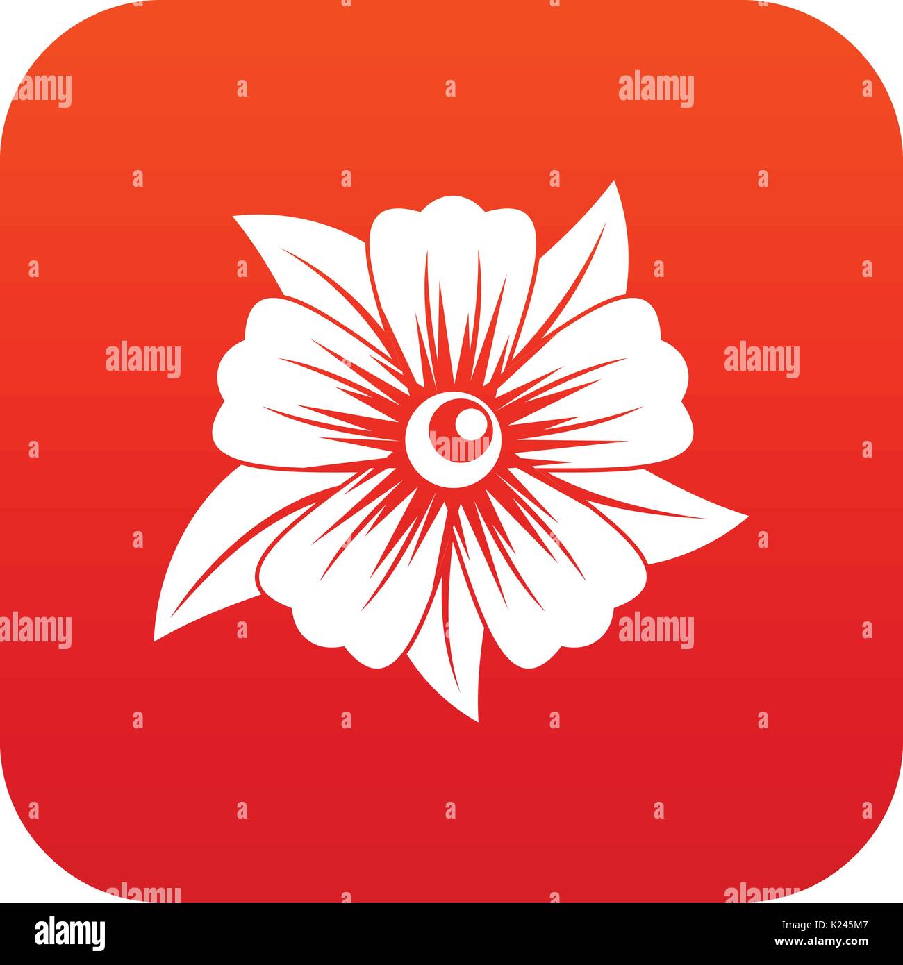 Flower icon digital red Stock Vector Image & Art - Alamy
