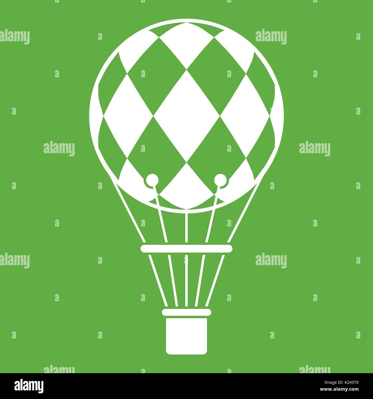 Checkered air balloon icon green Stock Vector Image & Art - Alamy