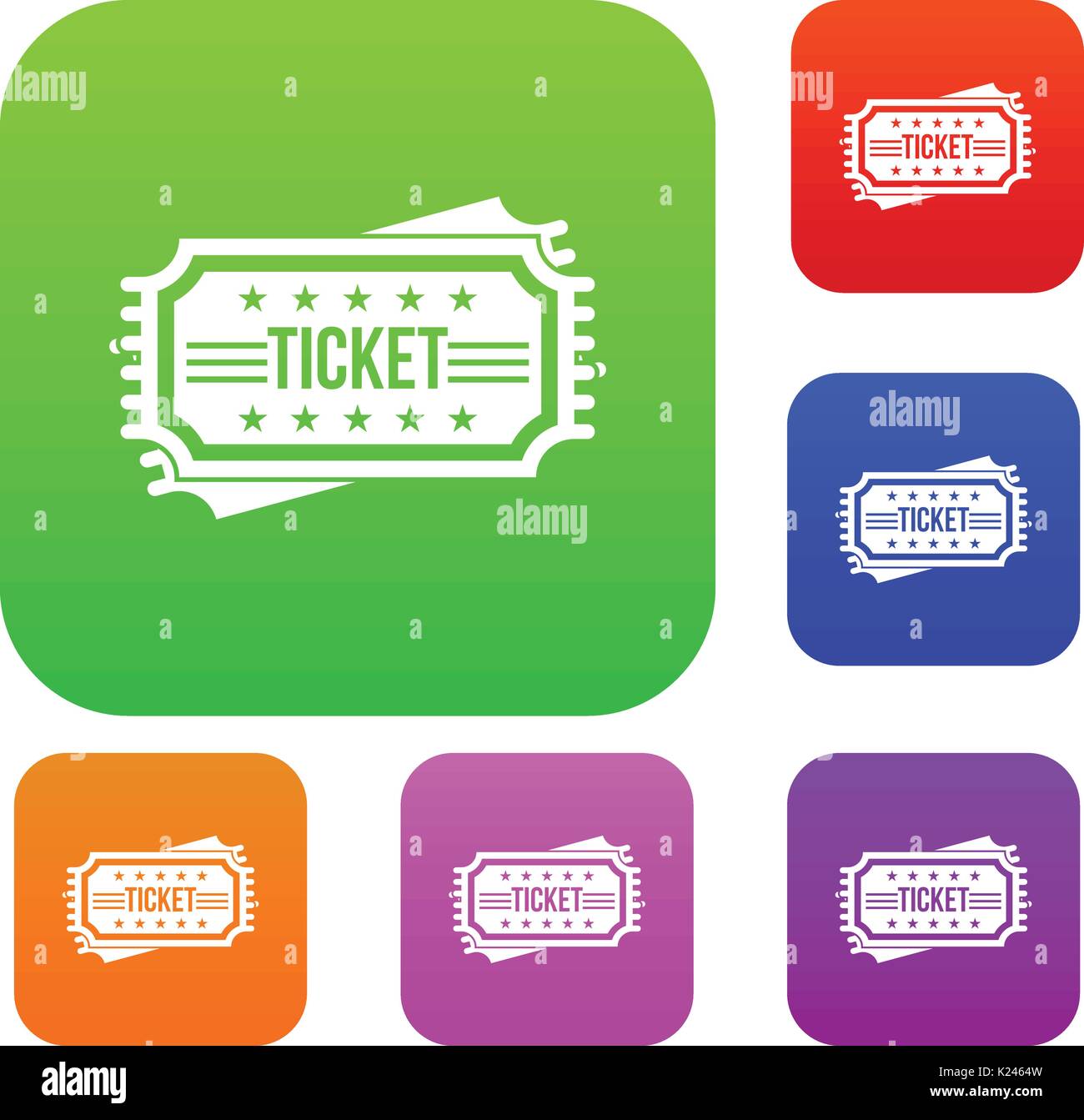 Ticket set collection Stock Vector Image & Art - Alamy