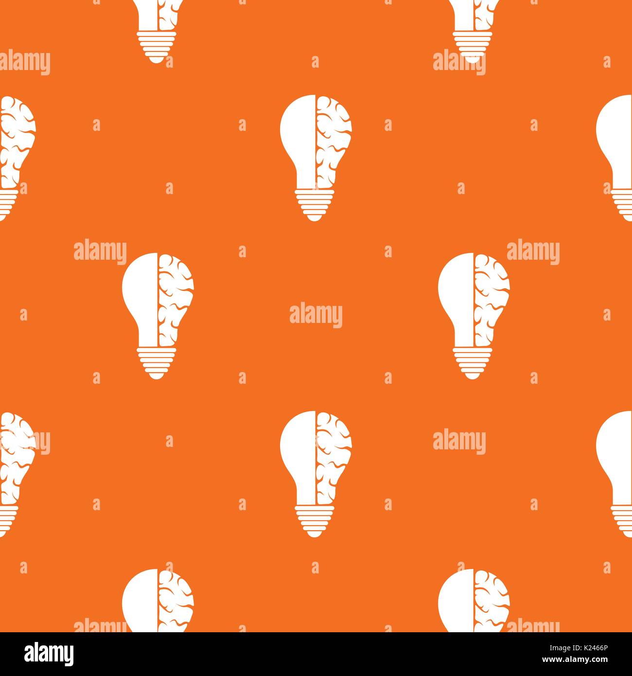 Brain lamp pattern seamless Stock Vector