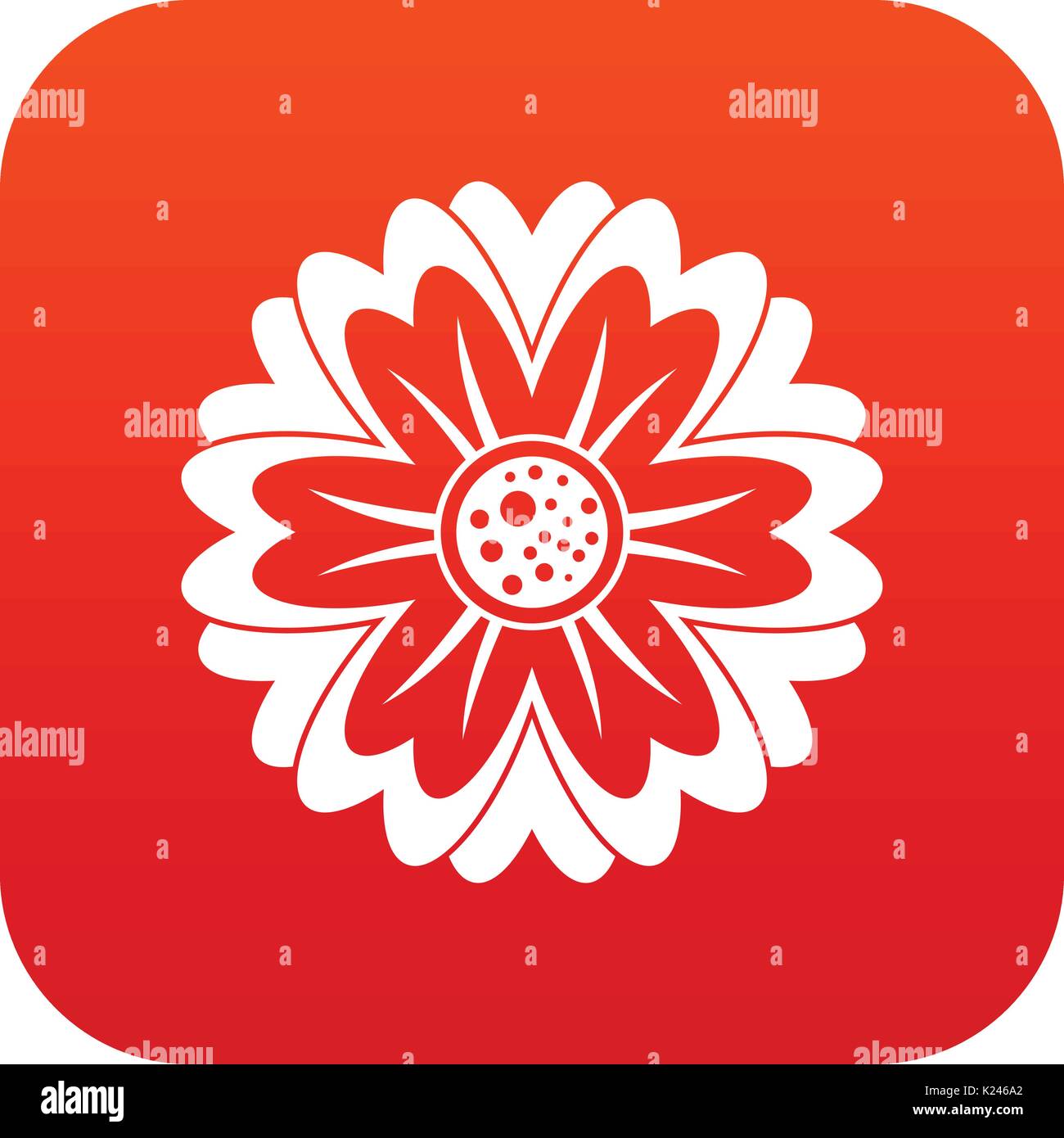 Flower icon digital red Stock Vector Image & Art - Alamy