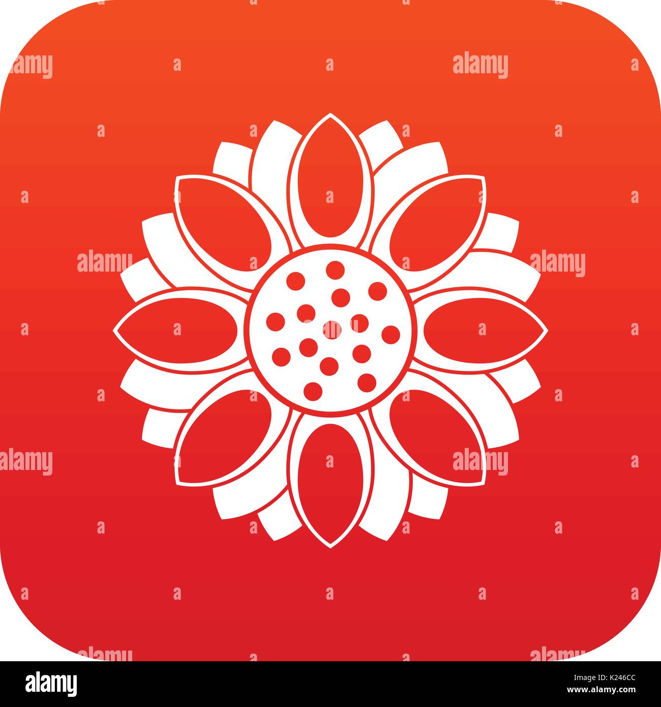 Flower icon digital red Stock Vector Image & Art - Alamy