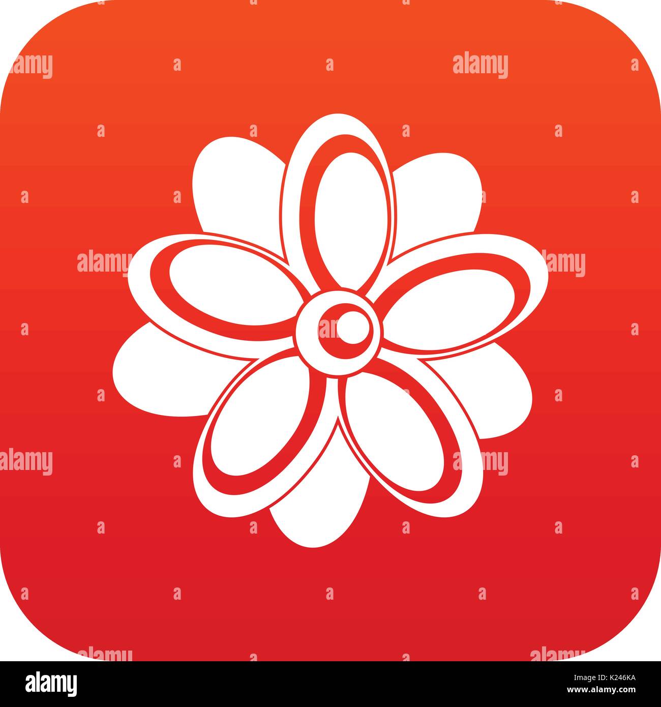 Flower icon digital red Stock Vector Image & Art - Alamy