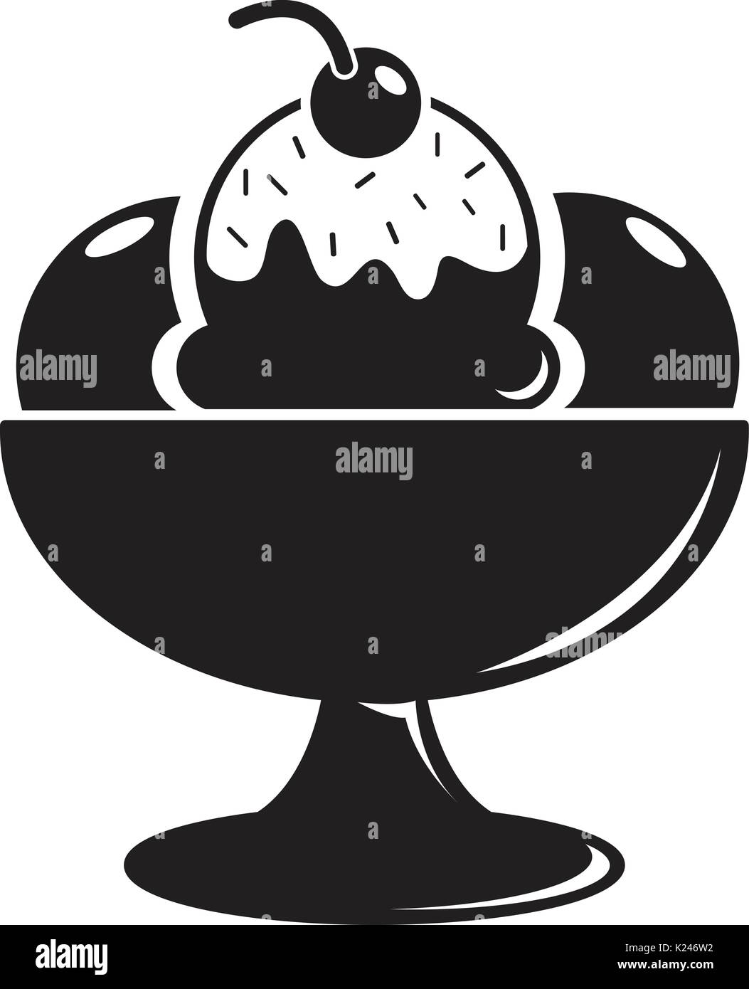 Ice cream icon, simple black style Stock Vector Image & Art - Alamy