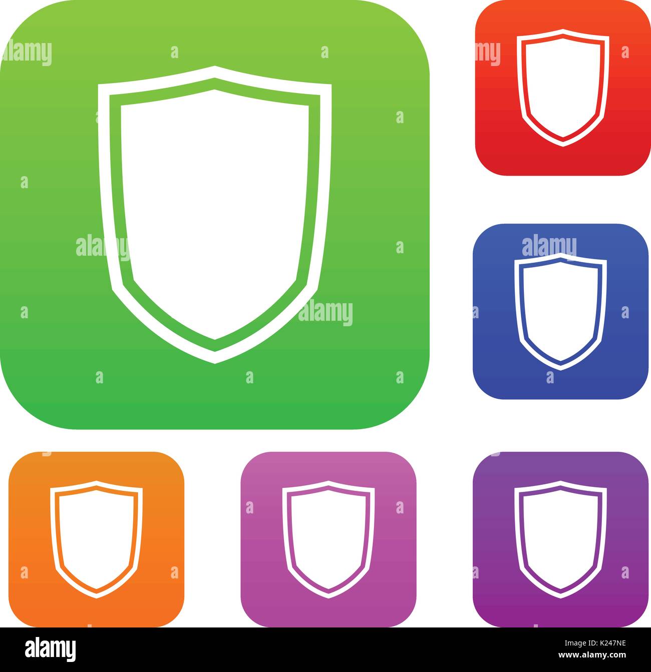 Military shield set collection Stock Vector Image & Art - Alamy