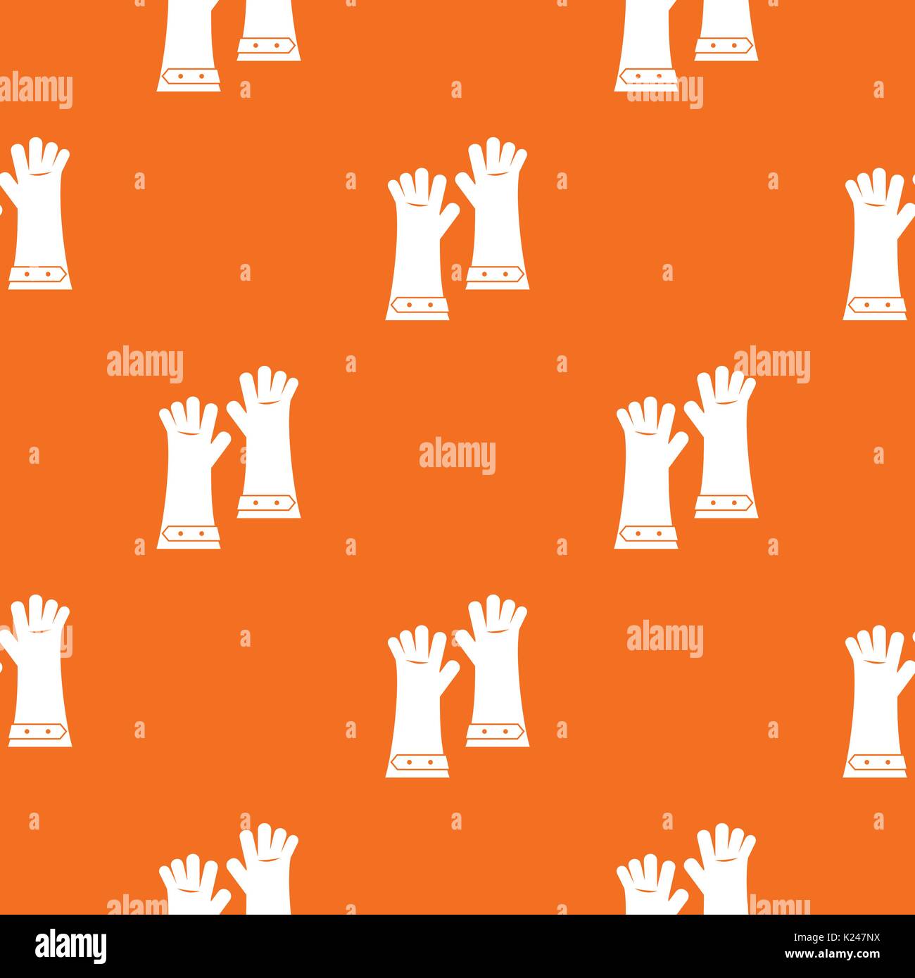Heat resistant gloves for welding pattern seamless Stock Vector
