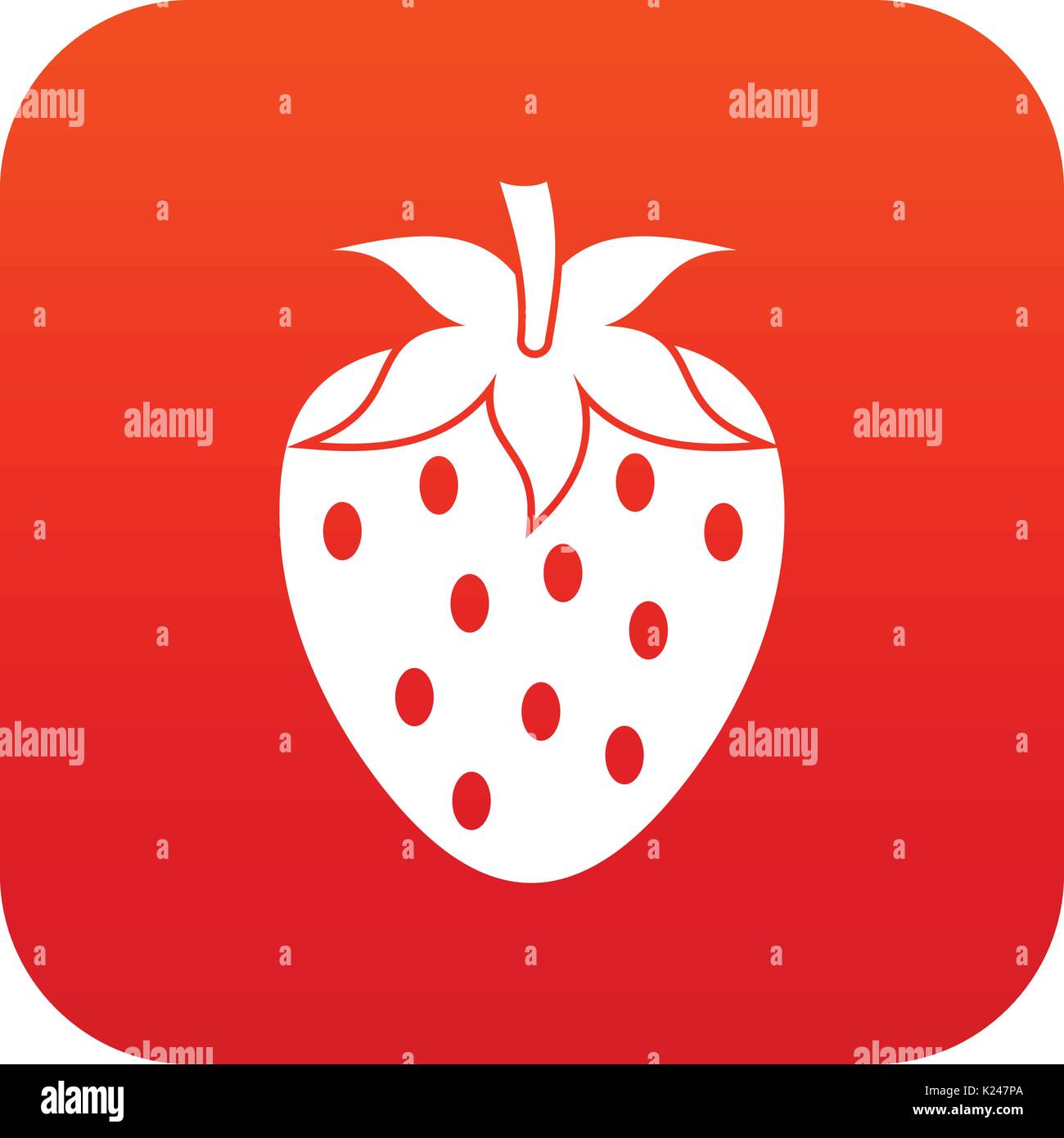 One strawberry berry icon digital red Stock Vector Image & Art - Alamy