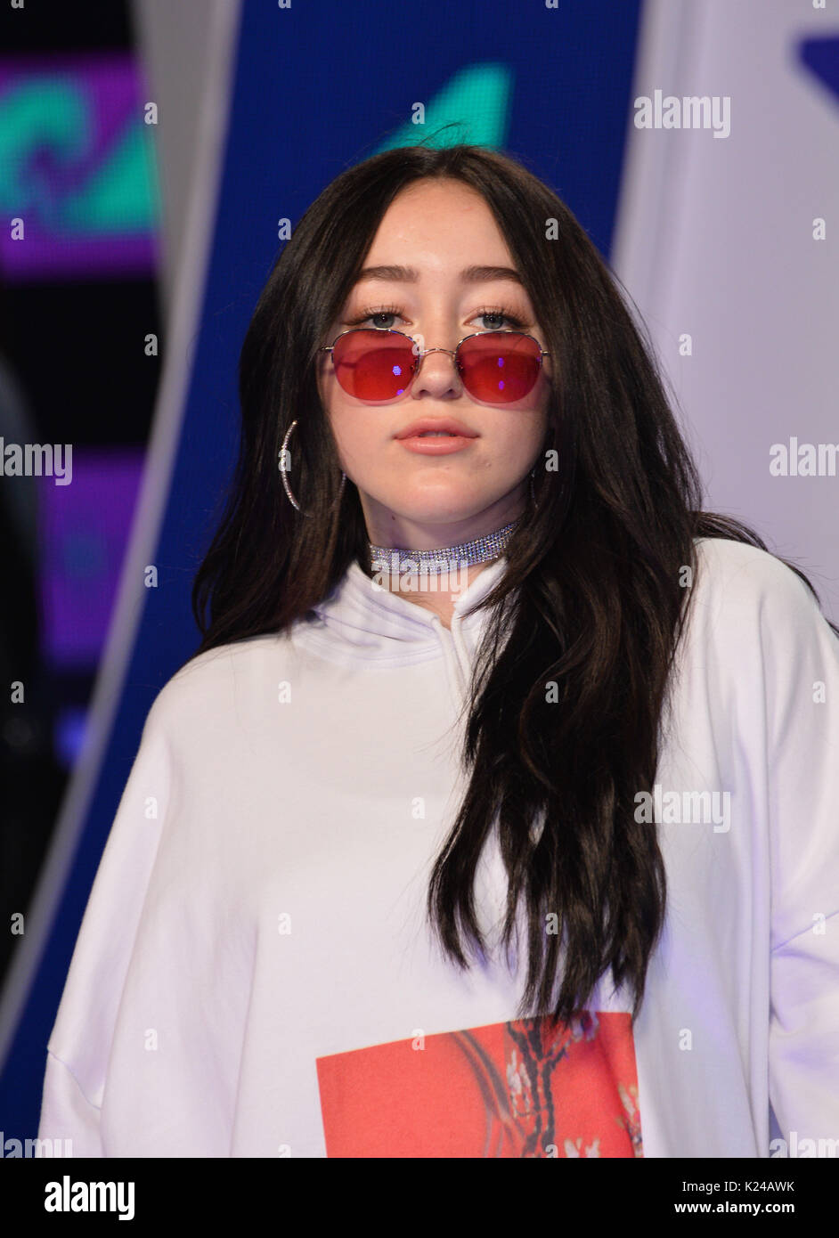 LOS ANGELES, CA. August 27, 2017: Noah Cyrus at the 2017 MTV Video Music Awards at The "Fabulous" Forum Picture: Sarah Stewart Stock Photo
