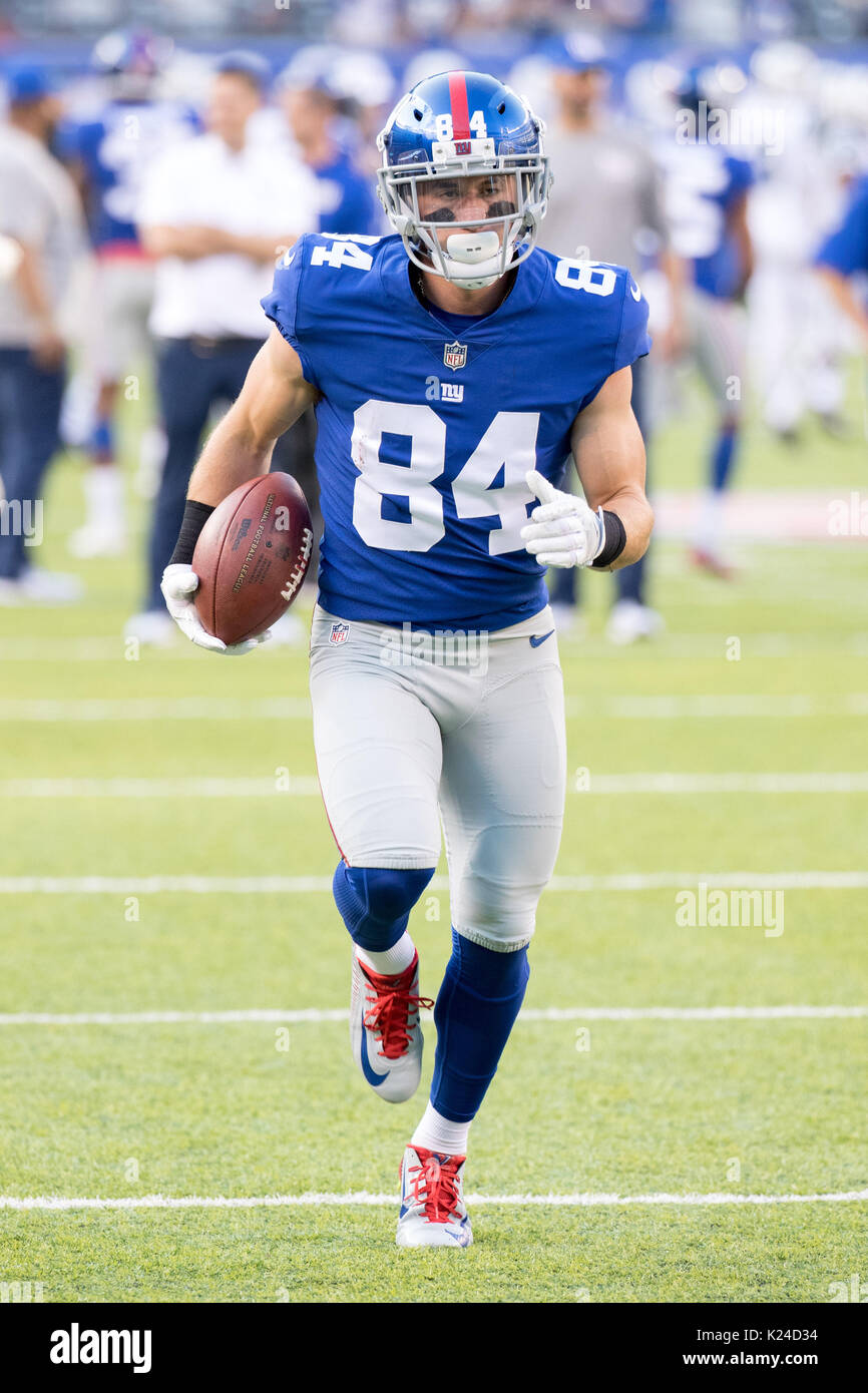 August 26, 2017, New York Giants wide receiver Ed Eagan (84) in action  prior to the NFL game between the New York Jets and the New York Giants at  MetLife Stadium in