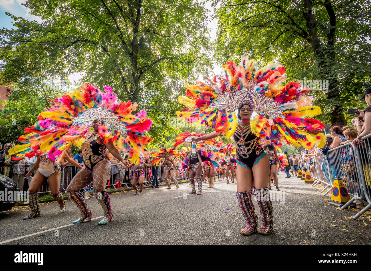 Leeds, UK. 28th August, 2017. The 50th Leeds West Indian Carnival at