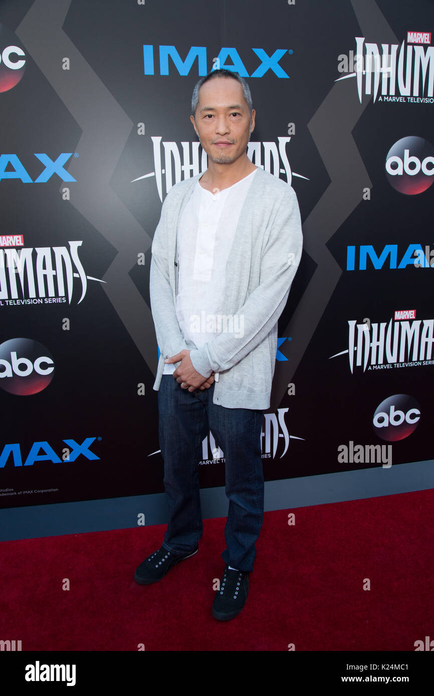 Ken Leung attends World Premiere 'Inhumans' Universal CityWalk August 28,2017 Universal City California. Stock Photo