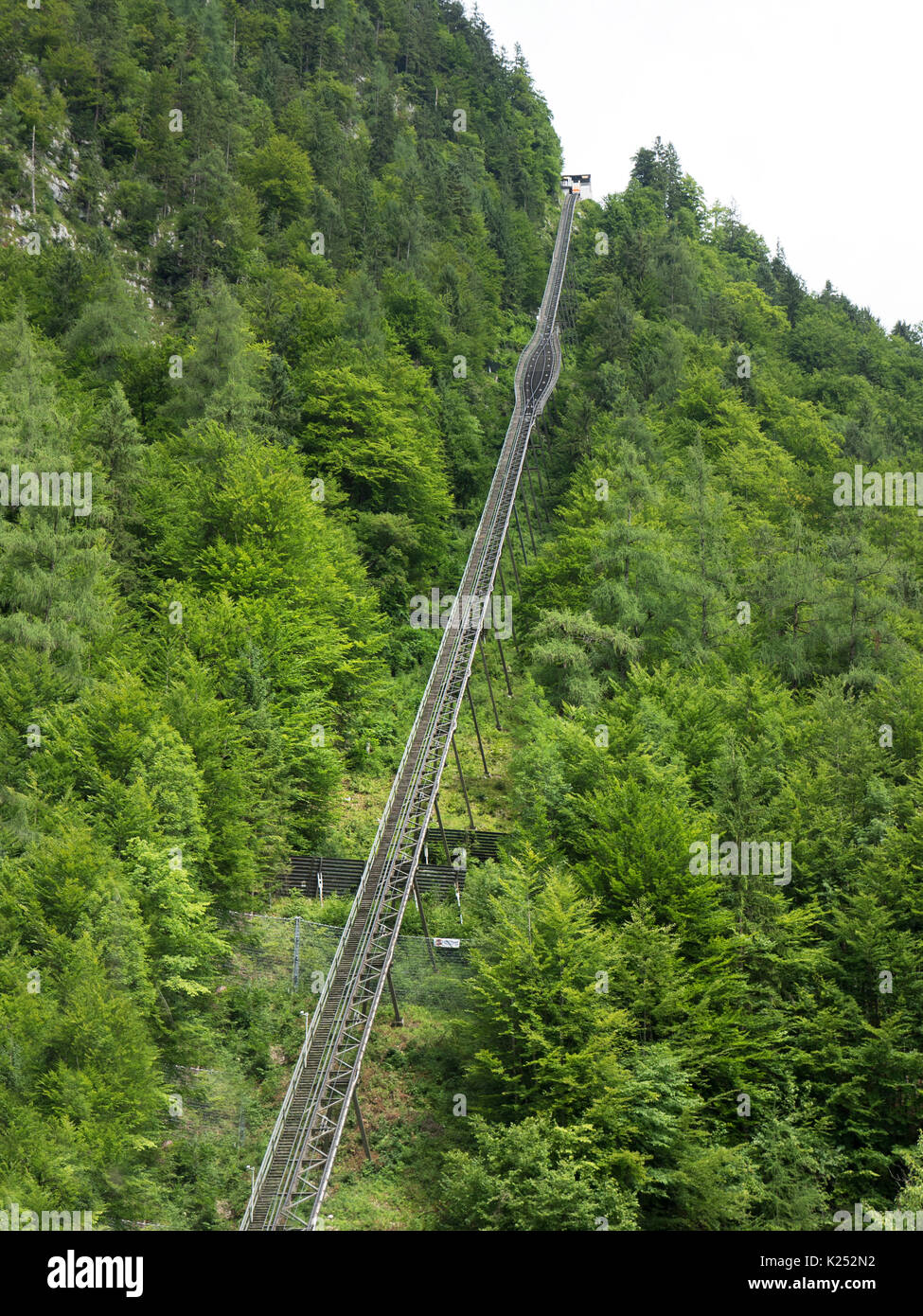 High-altitude cog railway, rail lift in Hallstatt. Mountain lake, Alpine  massif, beautiful canyon in Austria. Salzburg Alpine valley in summer Stock  Photo - Alamy