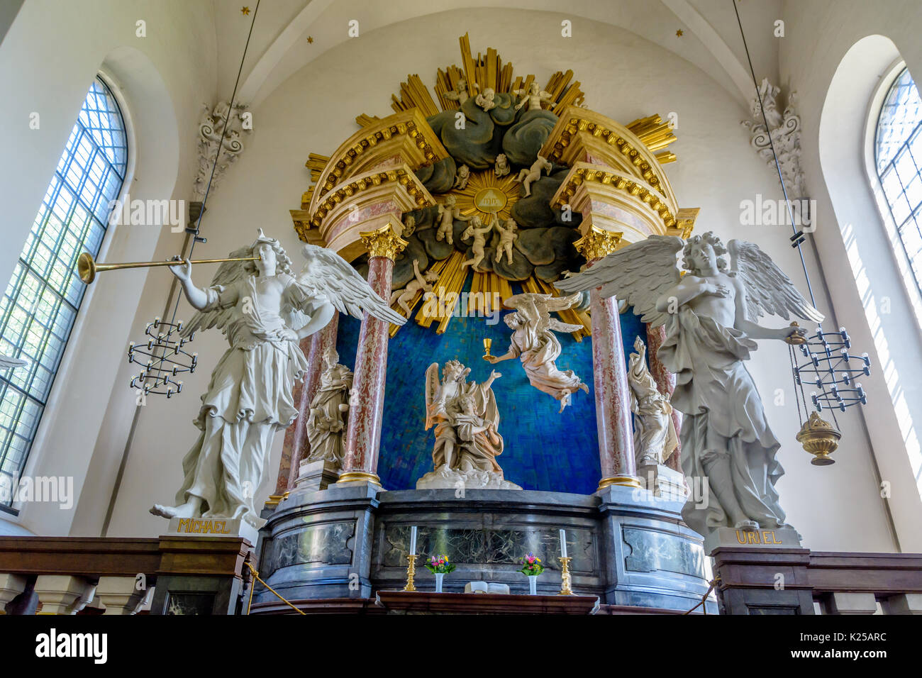 The interior of Our Saviour’s Church in Copenhagen, Denmark Stock Photo ...