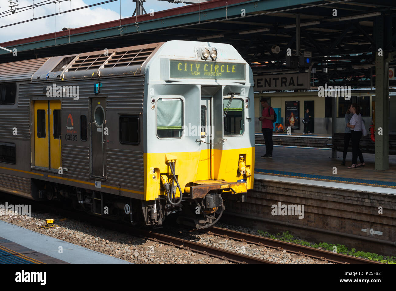 Train arriving at Central station, Sydney, New South Wales, Australia Stock Photo Alamy