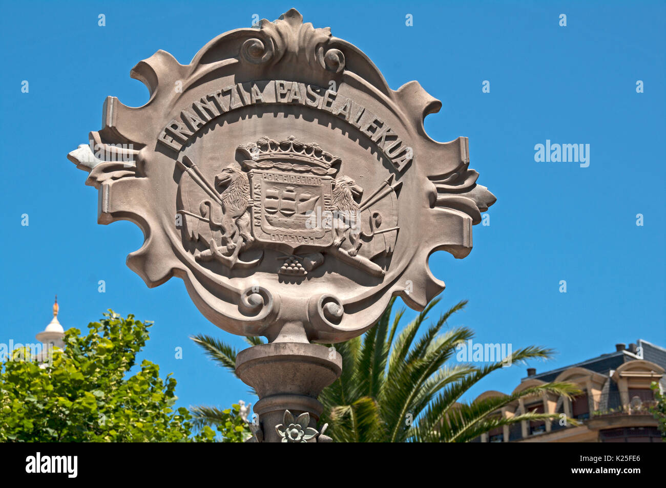 San Sebastian, Coat of Arms, Guipuzcoa, Spain Stock Photo - Alamy