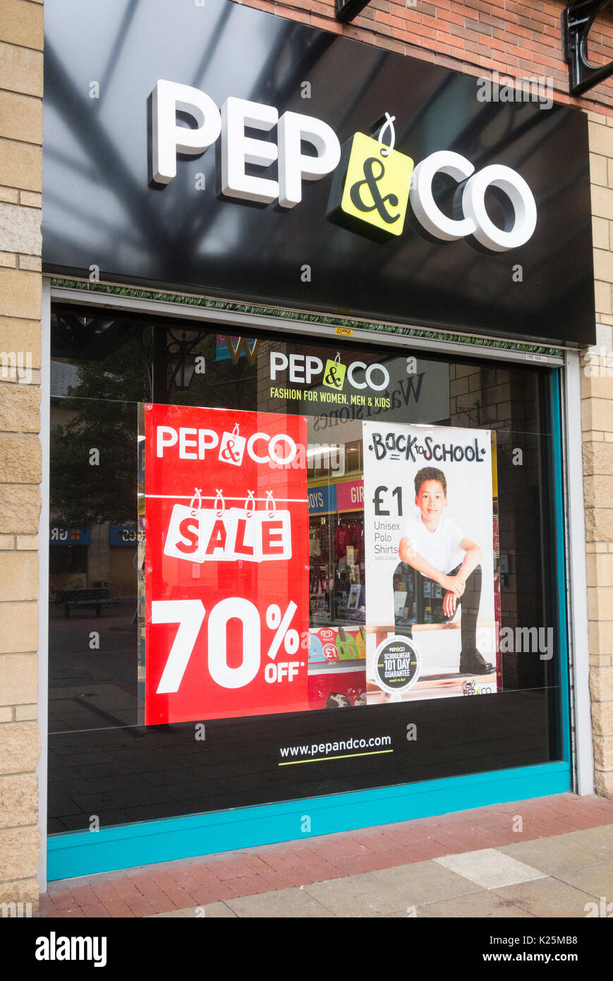 Pep & Co clothing range in Poundland store. UK Stock Photo