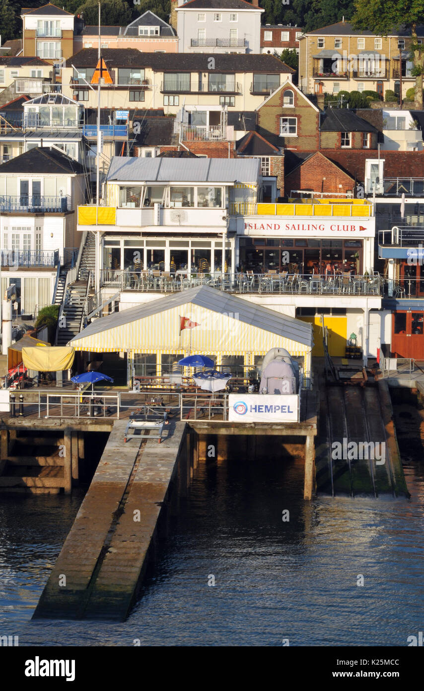 the royal yacht squadron and island sailing clubs at cowes waterfront