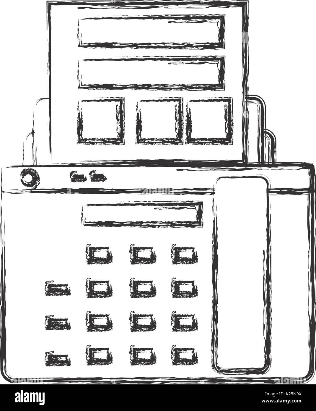 Old fax machine Black and White Stock Photos & Images Alamy