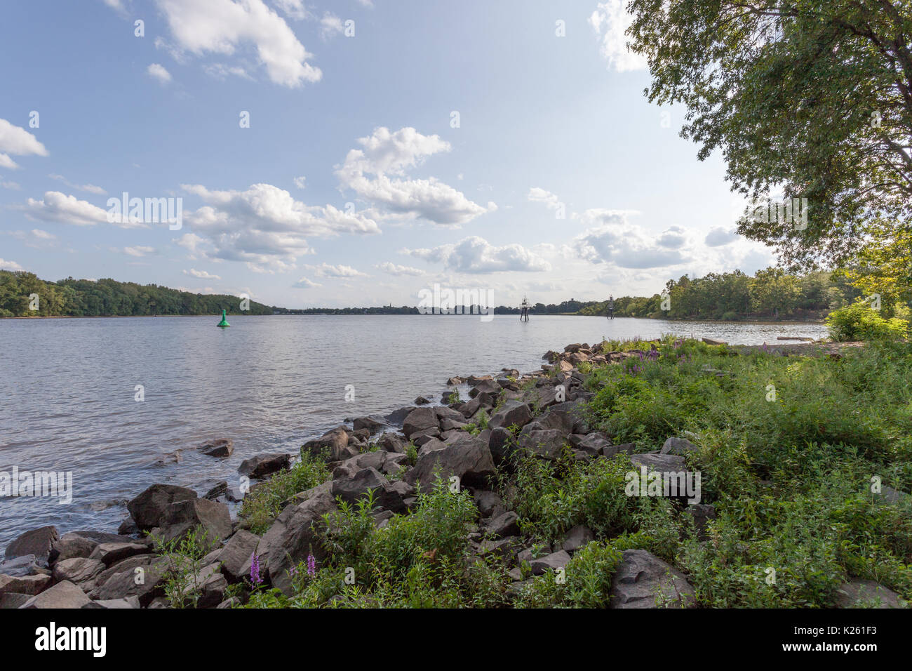 Delaware River Waterfront, Bristol, PA Stock Photo Alamy